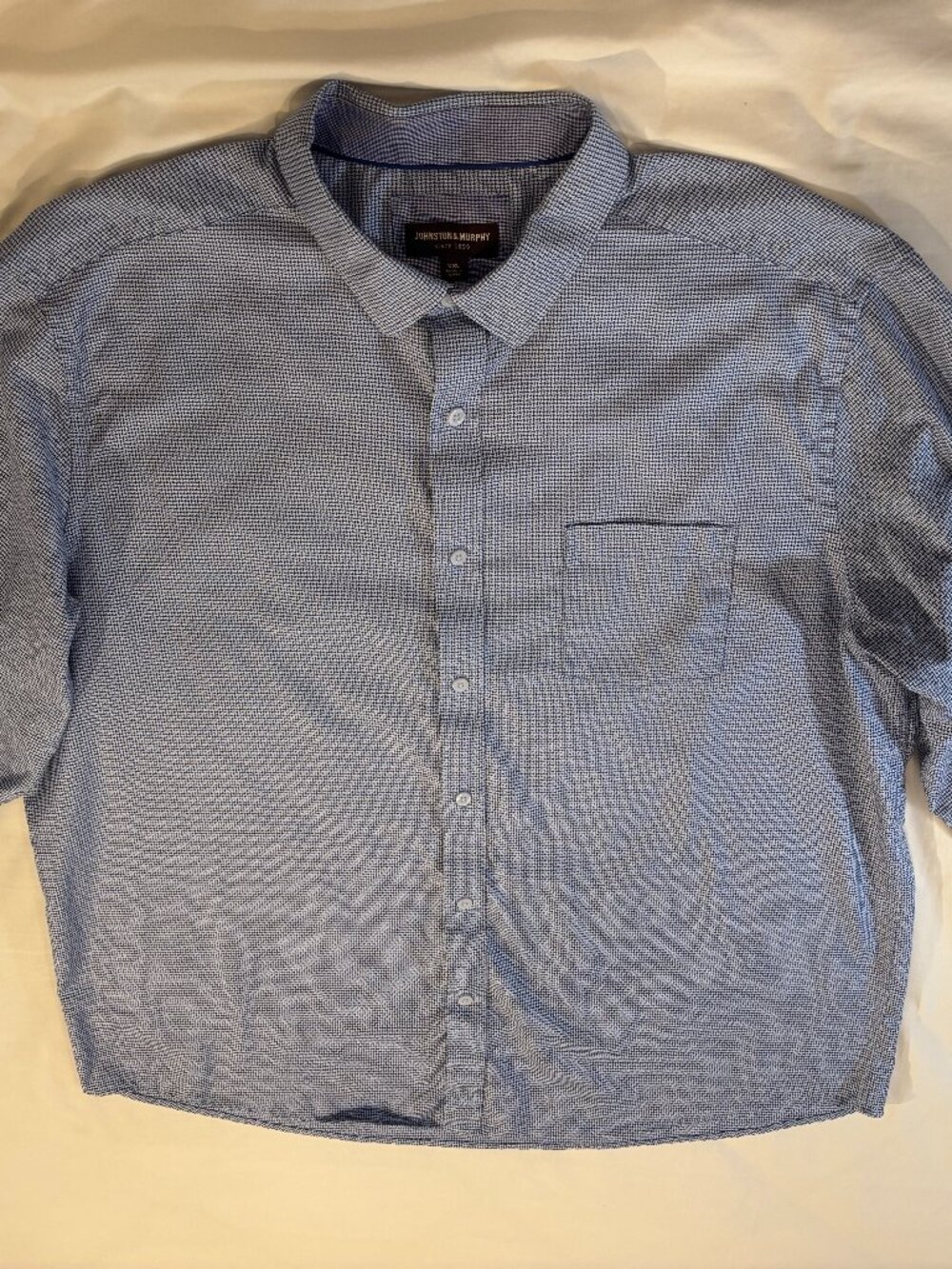 Johnston & Murphy XXL Blue & White Pattern Shirt